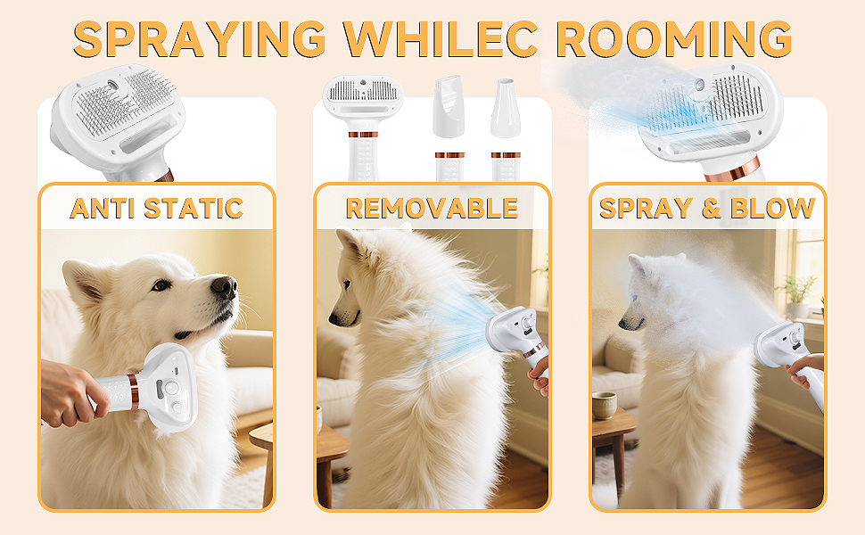 5 In 1 Steam Cat Dog Brush