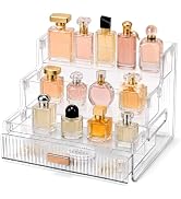 Booklov Clear Makeup Organizer Countertop for Vanity, Perfume Display Stand | 3 Tiered Bathroom C...