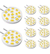 TAIYALOO G8 LED Puck Light Bulb, 3W (30W-35W Halogen Equivalent), Dimmable, T4 JCD Type Bi-Pin Ba...