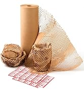 Honeycomb Packing Paper 12" Width X 200 FT for Moving Glass Dishes Recyclable Wrapping Paper Bubb...