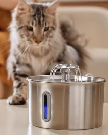 stainless steel cat water fountain