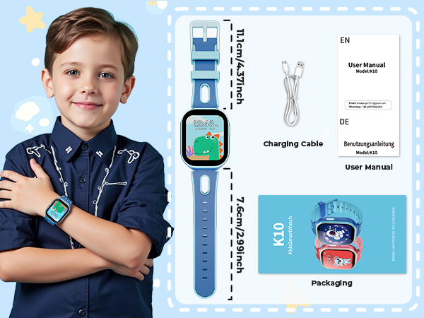 K10 Smart Watch for Kids Size