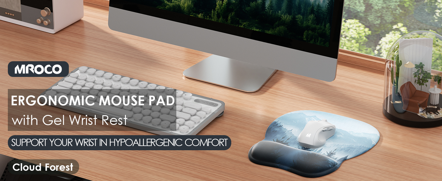 Ergonomic mouse pad with wrist rest