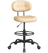 Misolant Drafting Chair Without Arms, Tall Office Chair with Footrest Ring for Standing Desk, Sma...