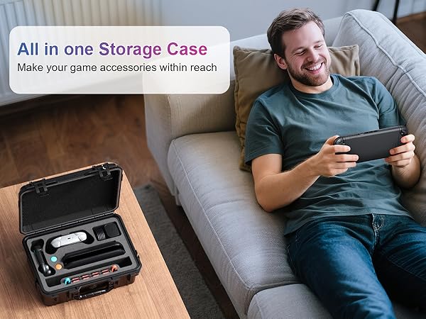 All-in-one storage case for switch 2