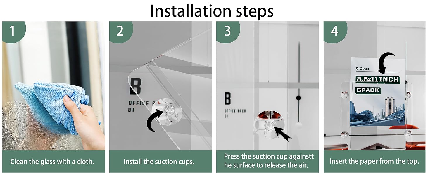acrylic sign holder for window