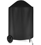 CANDANA Grill Covers for Weber 22" Kettle Charcoal Grills, Waterproof Outdoor Round Smoker Grill ...