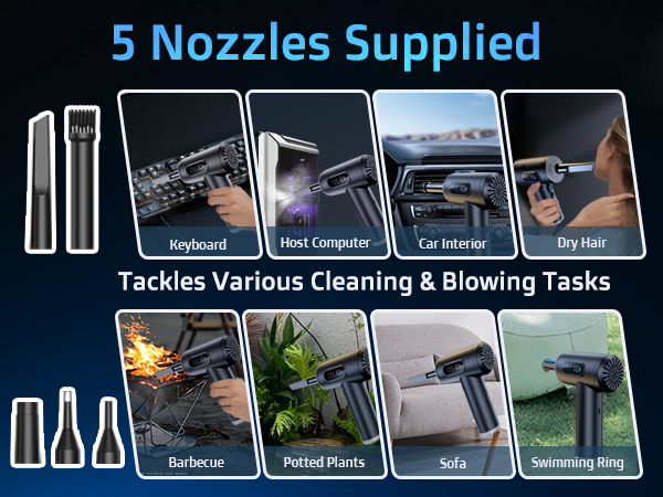 electric computer duster compressed air duster for pc electronic keyboard sofa car cleaner