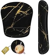 Keyboard Wrist Rest Memory Foam Ergonomic Mouse Pad with Computer Wrist Support Set with Non-Slip...