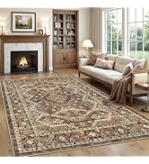 Rugland 8x10 Area Rugs - Stain Resistant Washable Rug, Anti Slip Backing Rugs for Living Room, Vi...