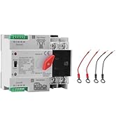 Mini ATS Automatic/Manual Transfer Switch 2P 100A AC110V, 2POLE 100amps ATS Dual Power Switch for...