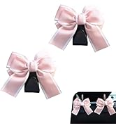 Foelony 2 PCS Bow Car Seat Hooks, Cute Convenient Car Rear Headrest Hooks, Multi-Purpose Cars Int...