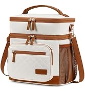 CAMTOP Insulated Lunch Box for Women Men 15L Double Deck Leakproof Large Lunchbox Cooler Lunch Ba...