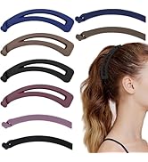 8 PCS Banana Hair Clips Vintage Hair Clip Strong Hold Ponytail 4" Large Ponytail Matte Cute Banan...