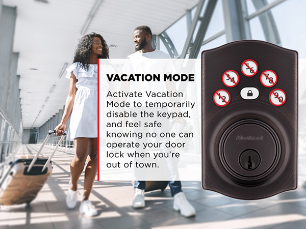 kwikset powerbolt 240 vacation mode disable keypad safe secure security inactive off no operate