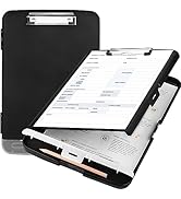 Meiikun Clipboard with Storage, Plastic Clipboards 8.5x11 with Pen Holder, High Capacity Nursing ...