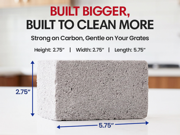 PUMIE Jumbo Scouring Brick, Large Scale Heavy Duty Pumice Cleaning Brick for Flat Top Grill