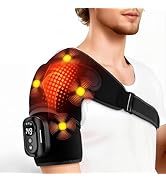 Triple Method Shoulder Massager with Heat &amp; Vibration, 5 Heat Levels &amp; 5 Modes, Magnetic Detachab...