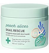 Peach Slices | Snail Rescue Intensive Treatment Wash-Off Face Mask | 95% Snail Mucin | For Dark S...