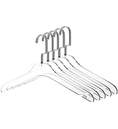 Quality Clear Acrylic Clothing Hangers – 5-Pack, Stylish Clothes Hanger with Silver Hooks - Coat ...