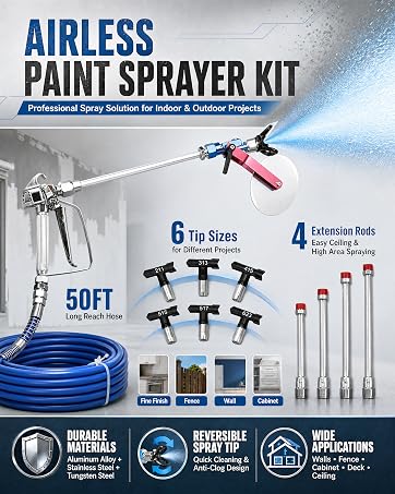 Mulcort 22Pcs Airless Paint Sprayer Gun Kit