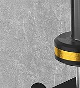 APLUGTEK Olympic Barbell Rack, Home Gym Bar Holder, Black Vertical Wall Mount, Bar Hanger with Ru...