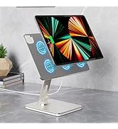 A20X Magnetic ipad Charging Stand for iPad Air 11-inch, 360° Rotating Adjustable, Aluminium Folda...