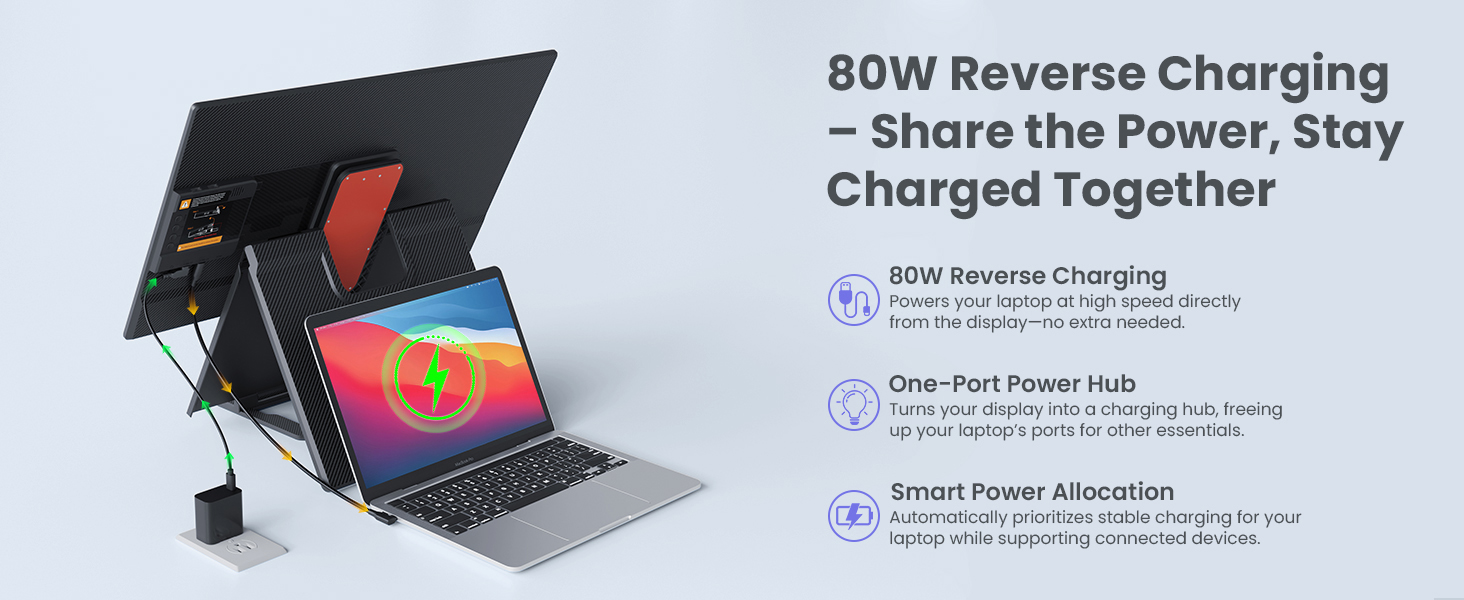 80W Reverse Charging - Share the Power, Stay Charged Together