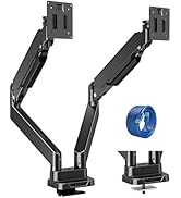 ErgoFocus Dual Monitor Mount Fits Max 39" Computer Screen, Hold 4.4-33 lbs Each Ultrawide Desk Mo...