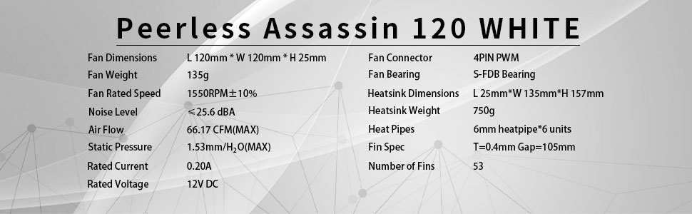  PA120 White cpu cooler