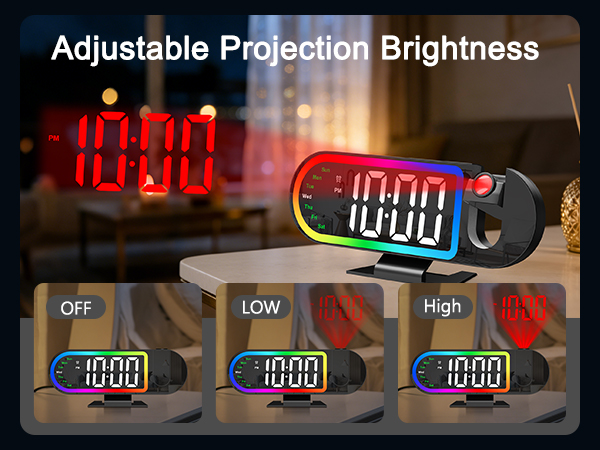 Projection Clock for Bedroom Ceiling
