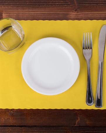 yellow paper placemats