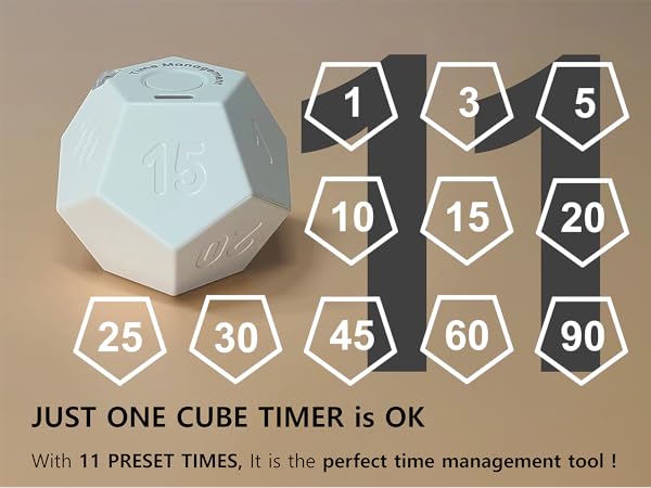 11 preset time pomodoro timer