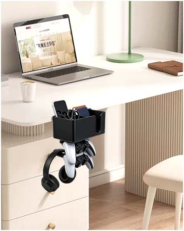 5-In-1 Controller Holder &amp;amp; Headset Hanger with Storage Box