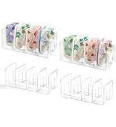 Fzooua 4 Pack Clear Acrylic Kids Shoe Rack for Closet Organizers and Storaget, Baby Shoe Storage ...