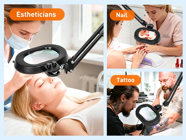 floor magnifying glass with light esthetician light magnifier lamp Beauty manicure nail tattoo