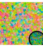 8000PCS Glowing Rocks for Garden Outdoor Glow in The Dark Decorative Rock for Fish Tank Luminous ...