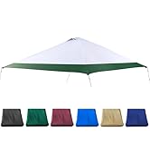 JANCANOPY 13x13 Canopy Replacement Top with Air Vent Silver Coated Fit for Coleman Oasis, CORE 13...
