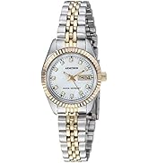 Armitron Women's Day/Date Crystal Accented Dial Metal Bracelet Watch, 75/2475