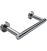 POKIM Chrome Toilet Paper Holder - Polished Metal Bathroom Flexible Pivot Tissue Roll Holder on W...