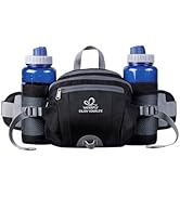 WATERFLY Pack Waist Bag: Fannie Pack 2 Water Bottle Holders Lumbar Belt Hiking Walking Runn...