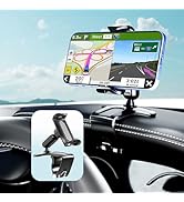 CHDFKKD Phone Mount for Car Dashboard, 360 Degree Rotation Universal Cell Phone Holder for Car Cl...