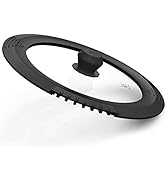 Tempered Strainer Lid for Stockpot Pot Pasta Pot Soup Pot with Heat Resistant Silicone Rim Glass ...