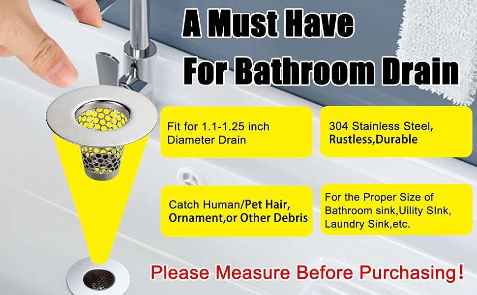 bathroom sink drain strainer