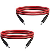 3.3FT 5.5mm x 2.1mm 14AWG Male to Male Connector Cable DC Power Extension Cord 5521 Connector for...