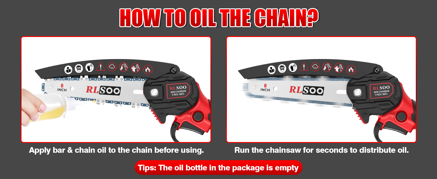 RLSOO mini chainsaw cordless