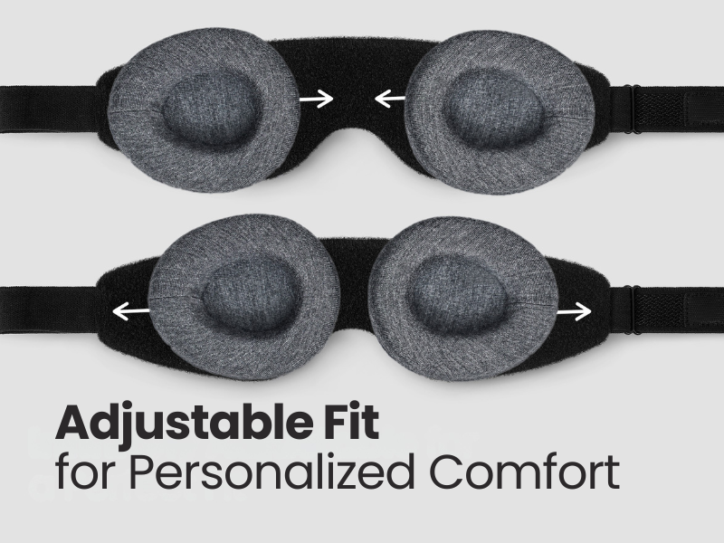 infinitely adjustable eye cups and head strap for a perfect customized fit