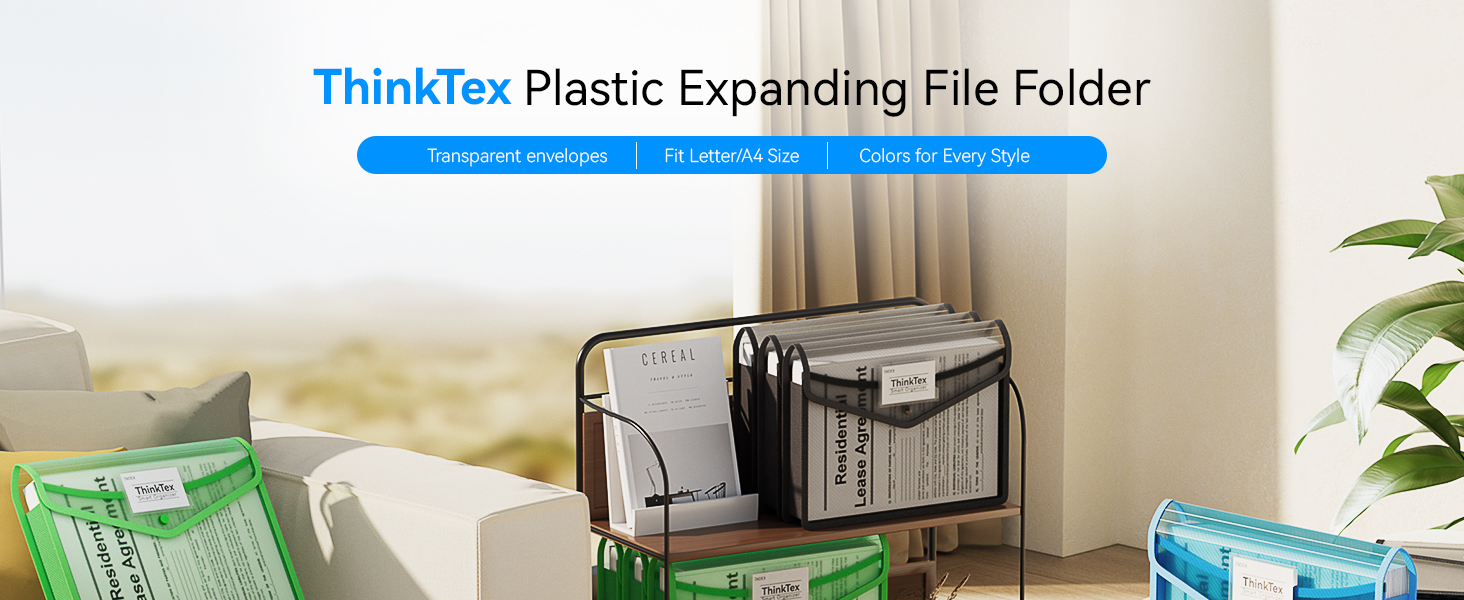 ThinkTex Plastic Expanding File Folder