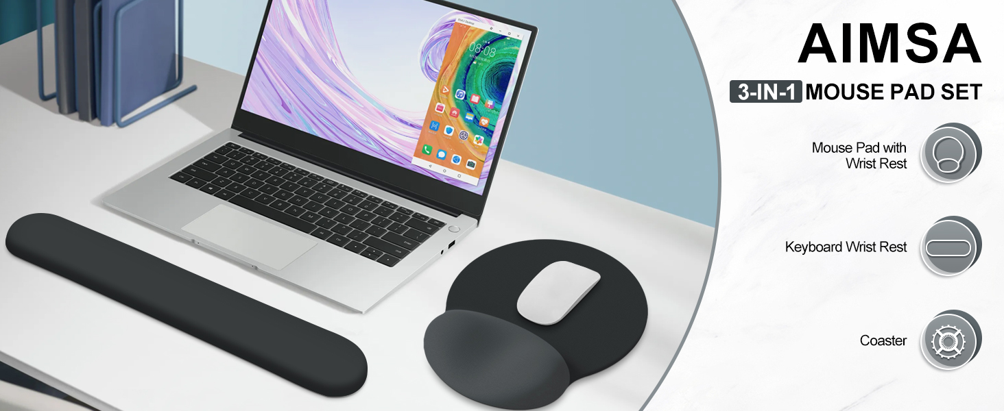 Mouse Pad Set Black