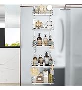 Orimade Over the Door Shower Caddy Adjustable 5 Tier Silver,Bathroom Hanging Organizer Shelf Rust...